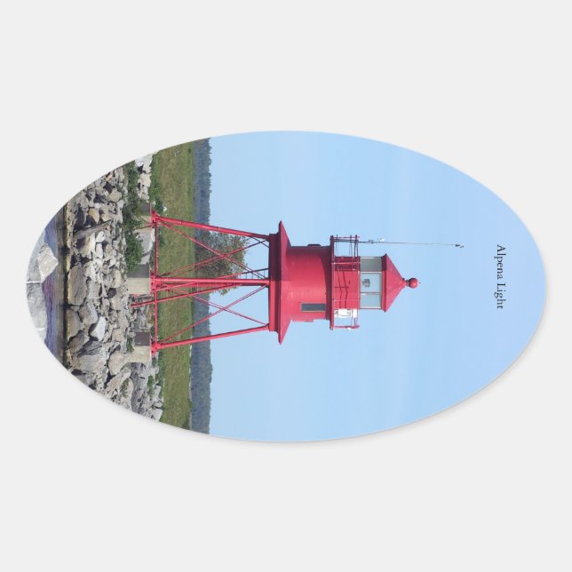 Alpena Light-dekal Ovalt Klistermärke (Framsida)