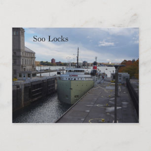 Alpena Soo Locks-vykort Vykort