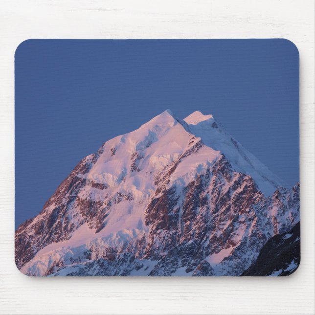 Alpenglow på Aoraki Mount Cook, Mackenzie 2 Musmatta (Framsidan)