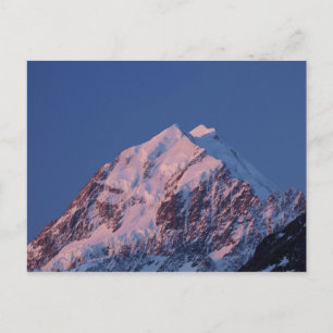 Alpenglow på Aoraki Mount Cook, Mackenzie 2 Vykort