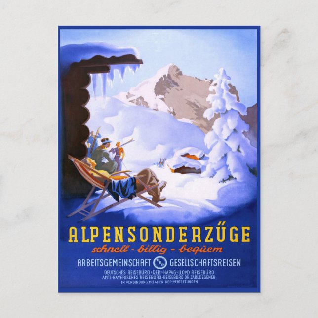 ALpensonderzuge, Tyskland Vykort (Framsida)