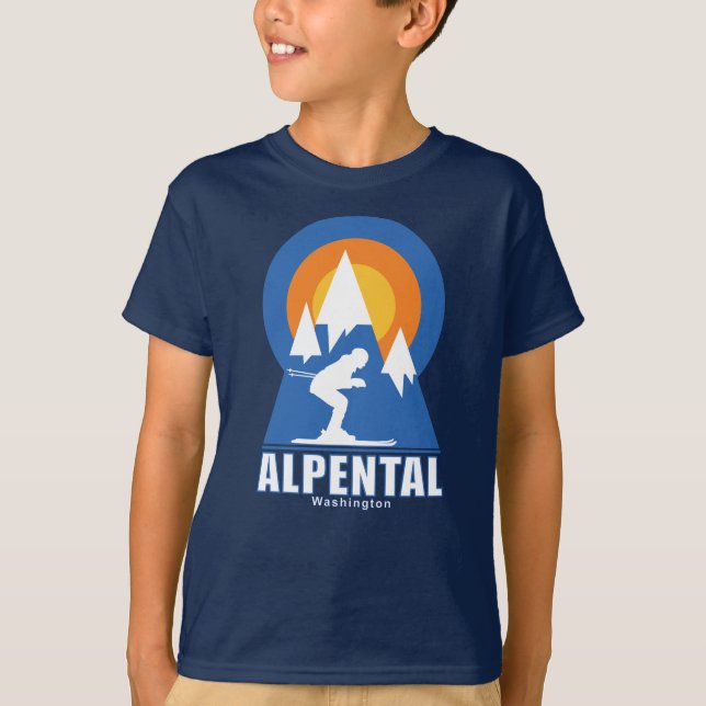 Alpental Ski Sunset T-Shirt (Framsida)