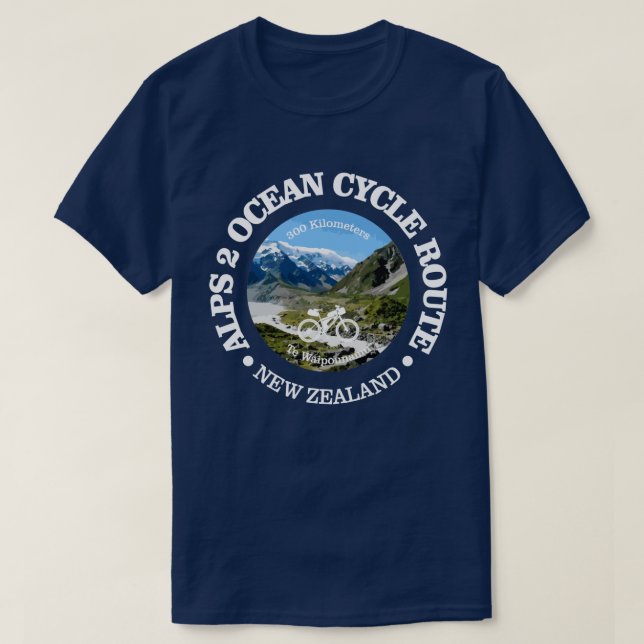 Alperna 2 Oceanen (cykling C) T Shirt (Design framsida)