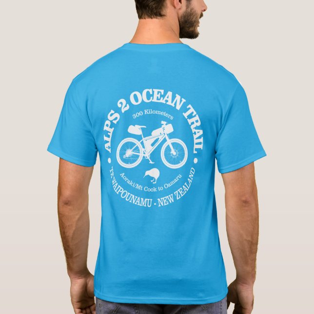Alperna 2 Oceanen (cykling) T Shirt (Baksida)