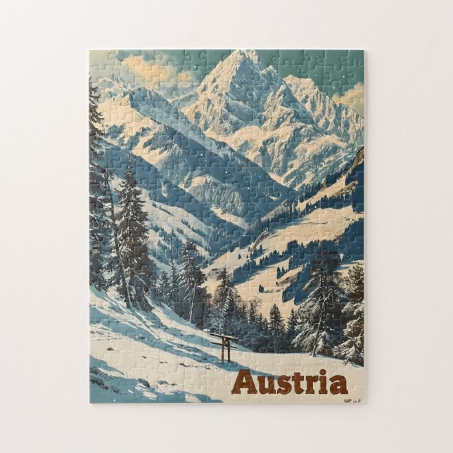 Alperna Austria Vintage Pussel (Vertikal)