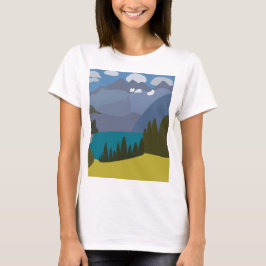 Alperna Mountain Sjö Hiking T Shirt