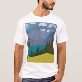 Alperna Mountain Sjö Hiking T Shirt