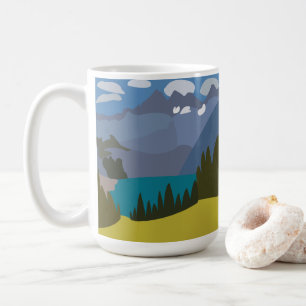Alperna Mountain Sjö Kaffemugg