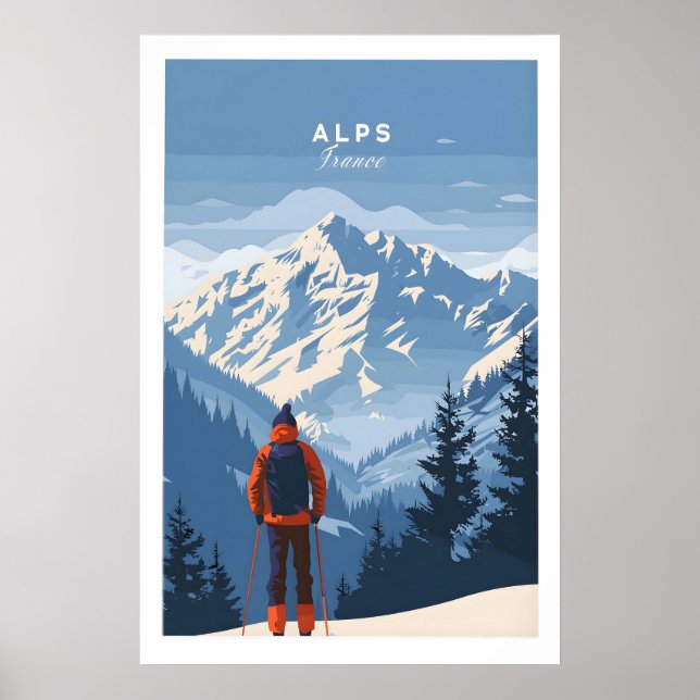 Alperna Resaffisch - Frankrike 1 Poster (Framsidan)
