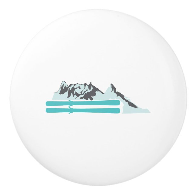 Alperna Ski Skiing Winter Sports Mountain Idea Knopp (Framsidan)