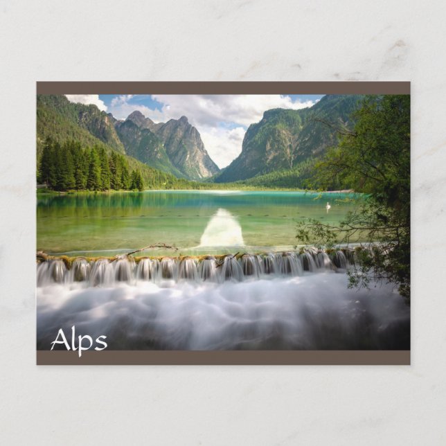 Alpernas Italien Dolomites Vykort (Framsida)