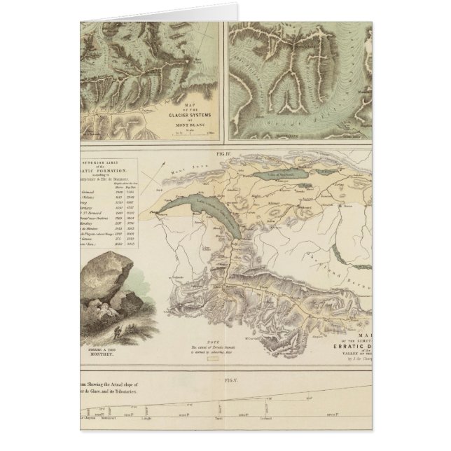 Alpernor för glaciärisering hälsningskort (Framsidan)