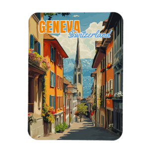 Alpernor i Genève i Schweiz Magnet