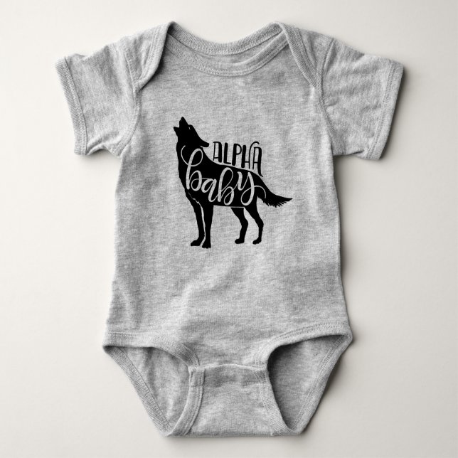 Alpha baby - paketets ledare - Nyfödd bebis T Shirt (Framsida)
