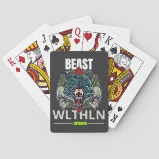 Alpha Beast _ Otämjd Wolf Streetwear Oförskräckt Casinokort