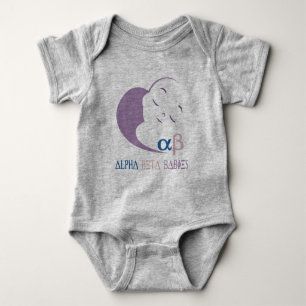 Alpha Beta Baby Logotyp Onsie Baby Bodykostydräkt T Shirt