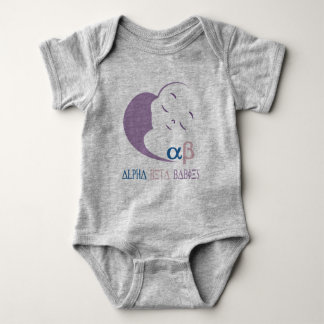 Alpha Beta Baby Logotyp Onsie Baby Bodykostydräkt T Shirt
