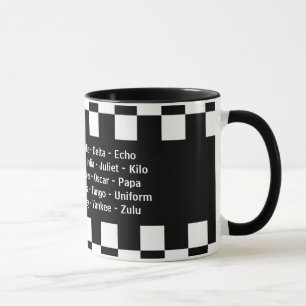 Alpha Bravo Charlie Echo Phonetic Alphabet Mugg
