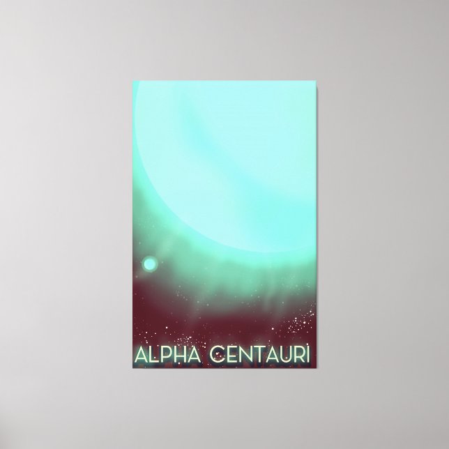 Alpha Centauri Rymdkonstaffisch Canvastryck (Framsida)