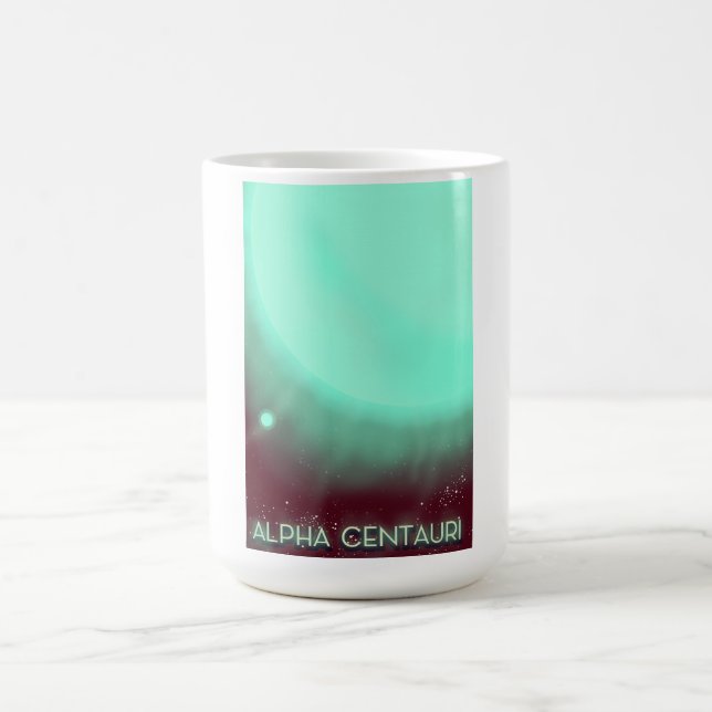 Alpha Centauri Rymdkonstaffisch Magisk Mugg (Center)