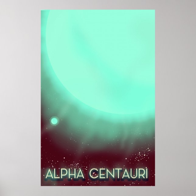 Alpha Centauri Rymdkonstaffisch Poster (Framsidan)