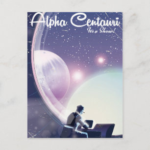 Alpha Centurai, dess show, rymdreseaffisch Vykort