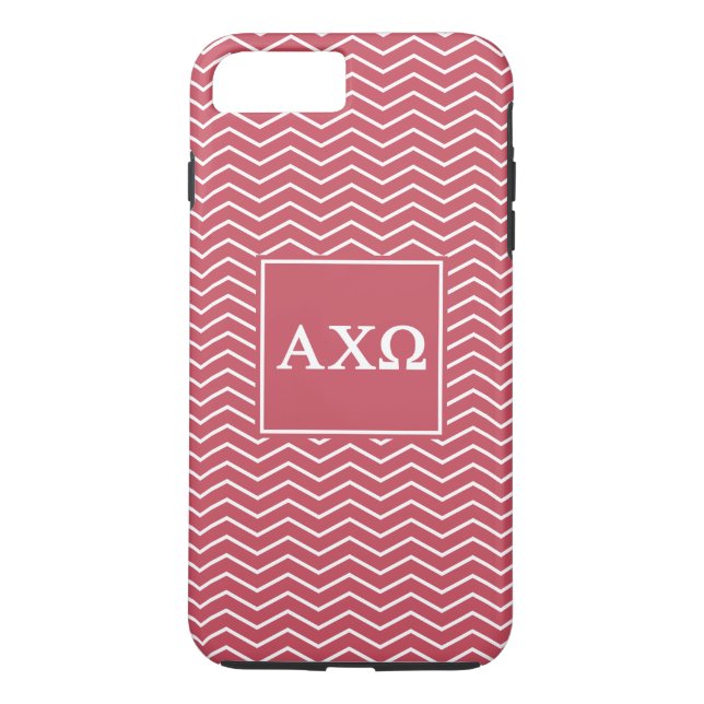 Alpha Chi Omega | Chevron-mönster Case-Mate iPhone Skal (Baksida)