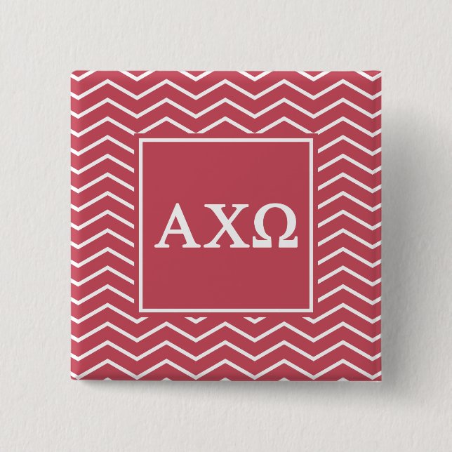 Alpha Chi Omega | Chevron-mönster Knapp (Framsida)