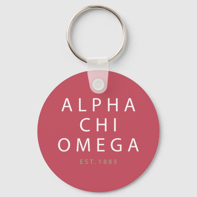 Alpha Chi Omega | Est. 1885 Nyckelring (Framsida)