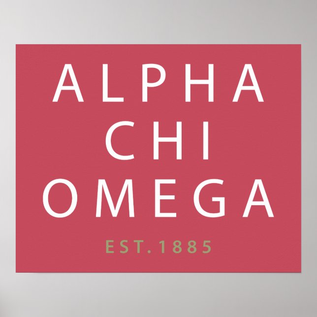 Alpha Chi Omega | Est. 1885 Poster (Framsidan)