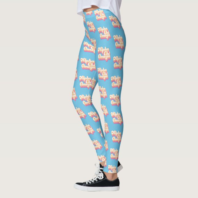 Alpha Chi Omega| Groovy-skript Leggings (Vänster)