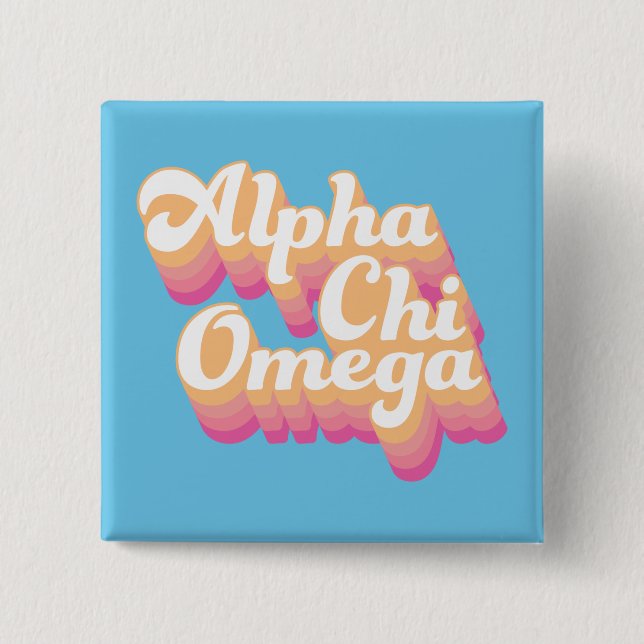 Alpha Chi Omega | Groovy stil Knapp (Framsida)