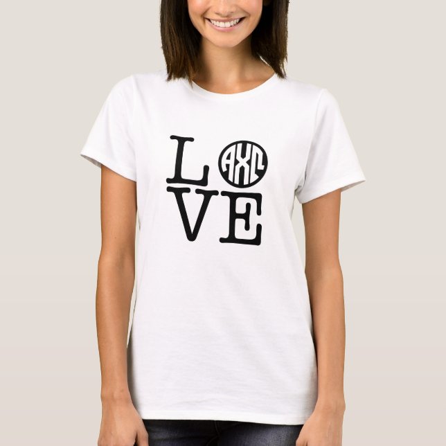 Alpha Chi Omega | KÄRLEK Tee Shirt (Framsida)