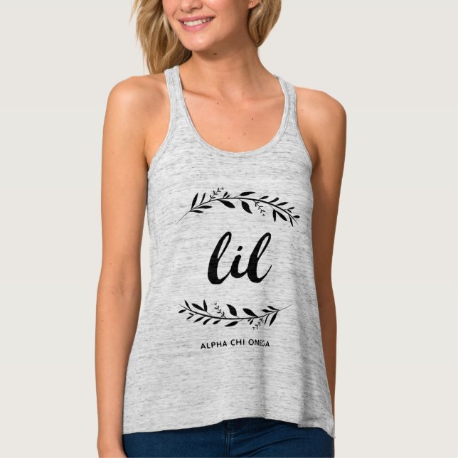 Alpha Chi Omega | Liten krans Linne Med Racerback (Framsida)