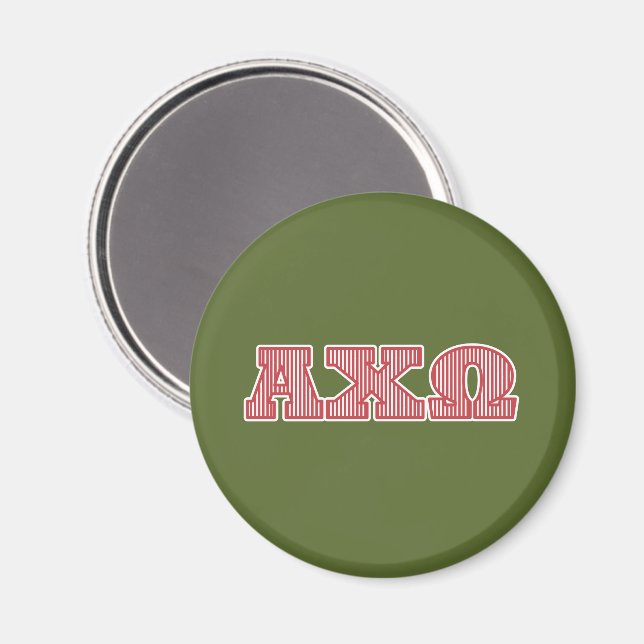 Alpha Chi Omega Randig Grafik Magnet (Front/Back)