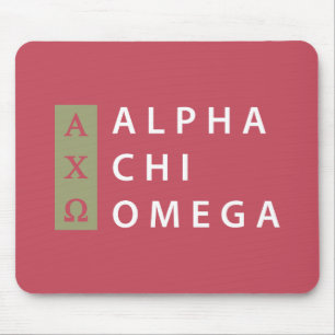 Alpha Chi Omega Staplad Logotyp Musmatta