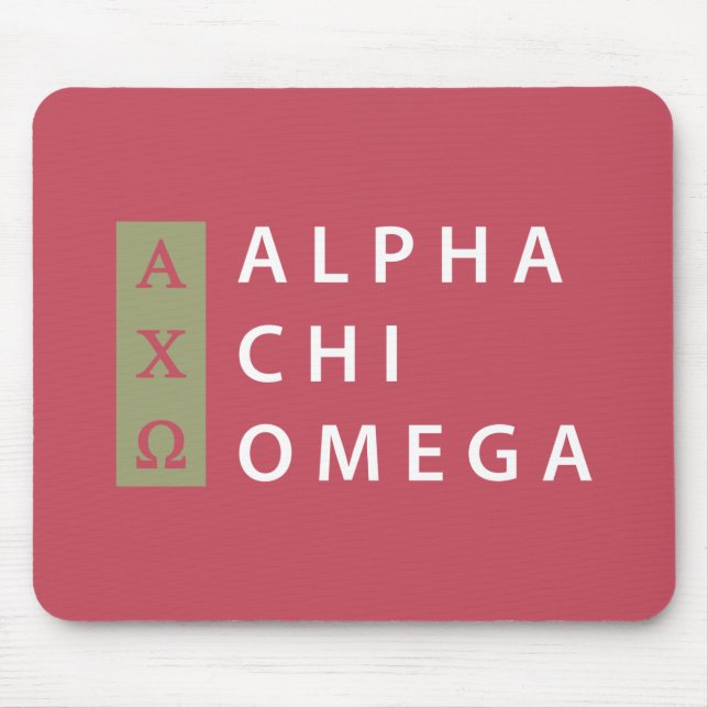 Alpha Chi Omega| Staplad Logotyp Musmatta (Framsidan)