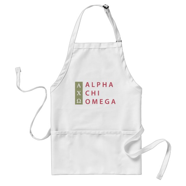 Alpha Chi Omega | Staplade Logotyp Förkläde (Framsidan)