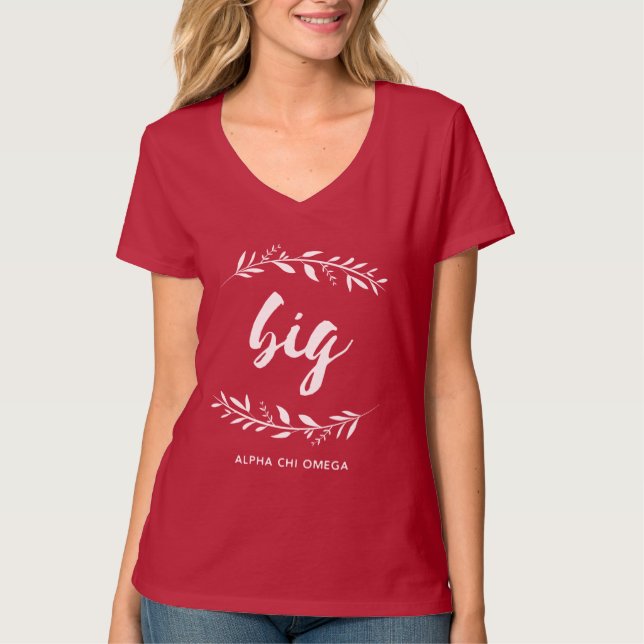 Alpha Chi Omega | Stor Krans T Shirt (Framsida)