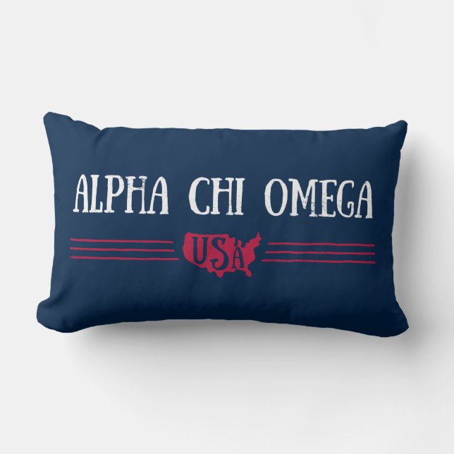 Alpha Chi Omega - USA Lumbarkudde (Framsida)