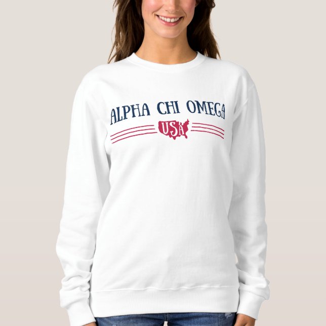 Alpha Chi Omega - USA T Shirt (Framsida)