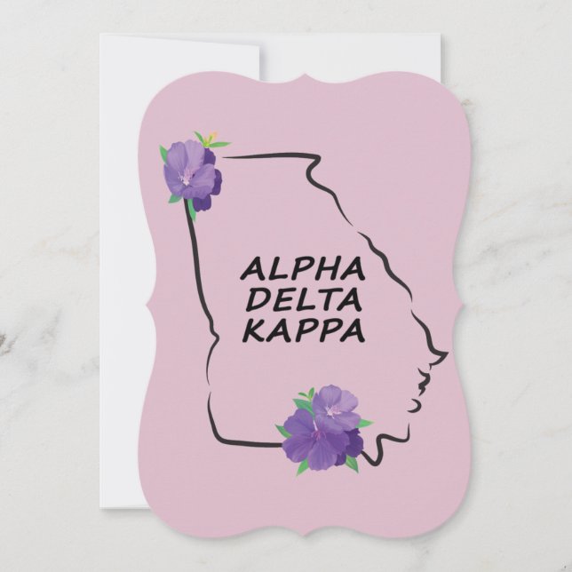 Alpha Delta Kappa Flat Notecards Anteckningskort (Framsida)
