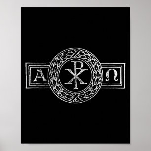 Alpha Et Omega Chi Och Rho Xp Jesus Kristus Christ Poster