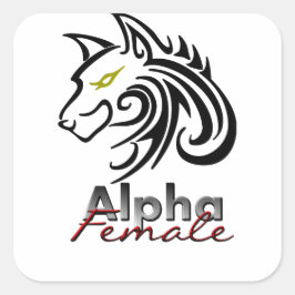 Alpha Female Stickers Fyrkantigt Klistermärke