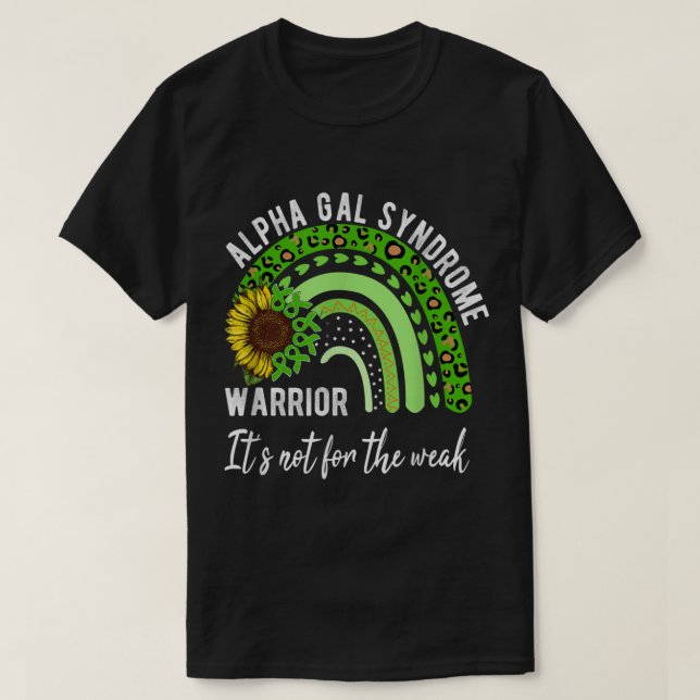 Alpha Gal Syndrom shirts sunflower rainbow awarene T Shirt (Design framsida)