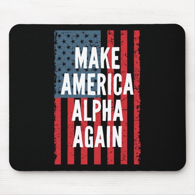 Alpha Gör Amerika Stort Igen Fjärde Juli Självstän Musmatta (Framsidan)