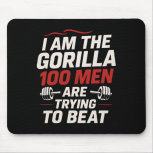 Alpha Gorilla Gym Kraftsport Roligt Djärvt Träning Musmatta