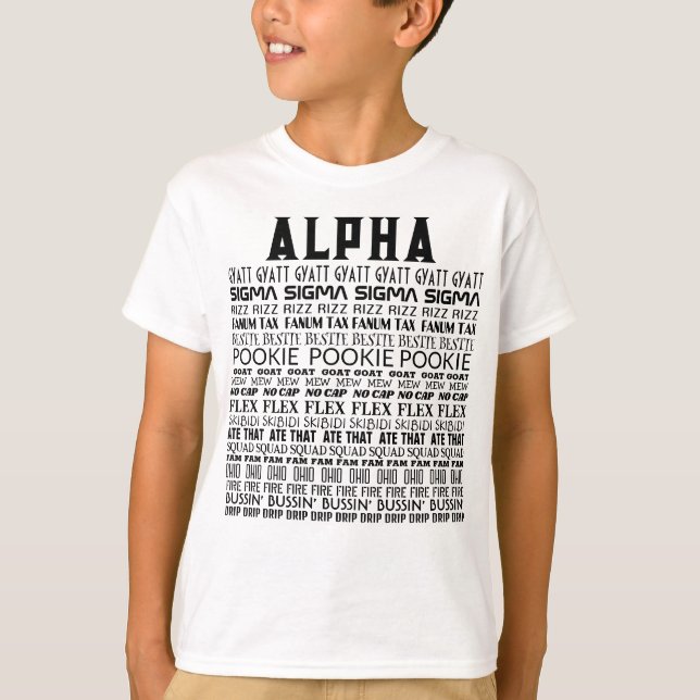 ALPHA GYATT SIGMA T-SHIRT FÖR BARN (Framsida)