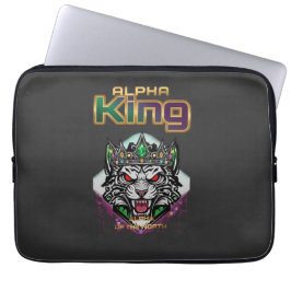 Alpha king motivational  laptop fodral