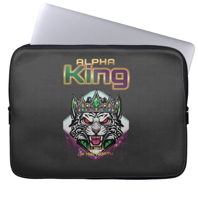 Alpha king motiverande  laptop fodral (Framsidan)